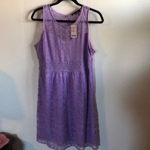 New Suzanne Betro Lavender Lace Dress